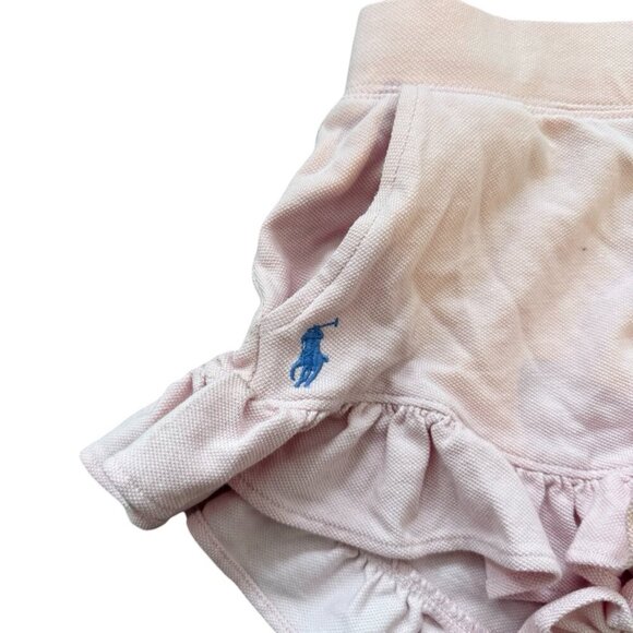 Polo Ralph Lauren Ruffle Knit Shorts Casual Pink Girls Size 7 - Picture 2 of 3